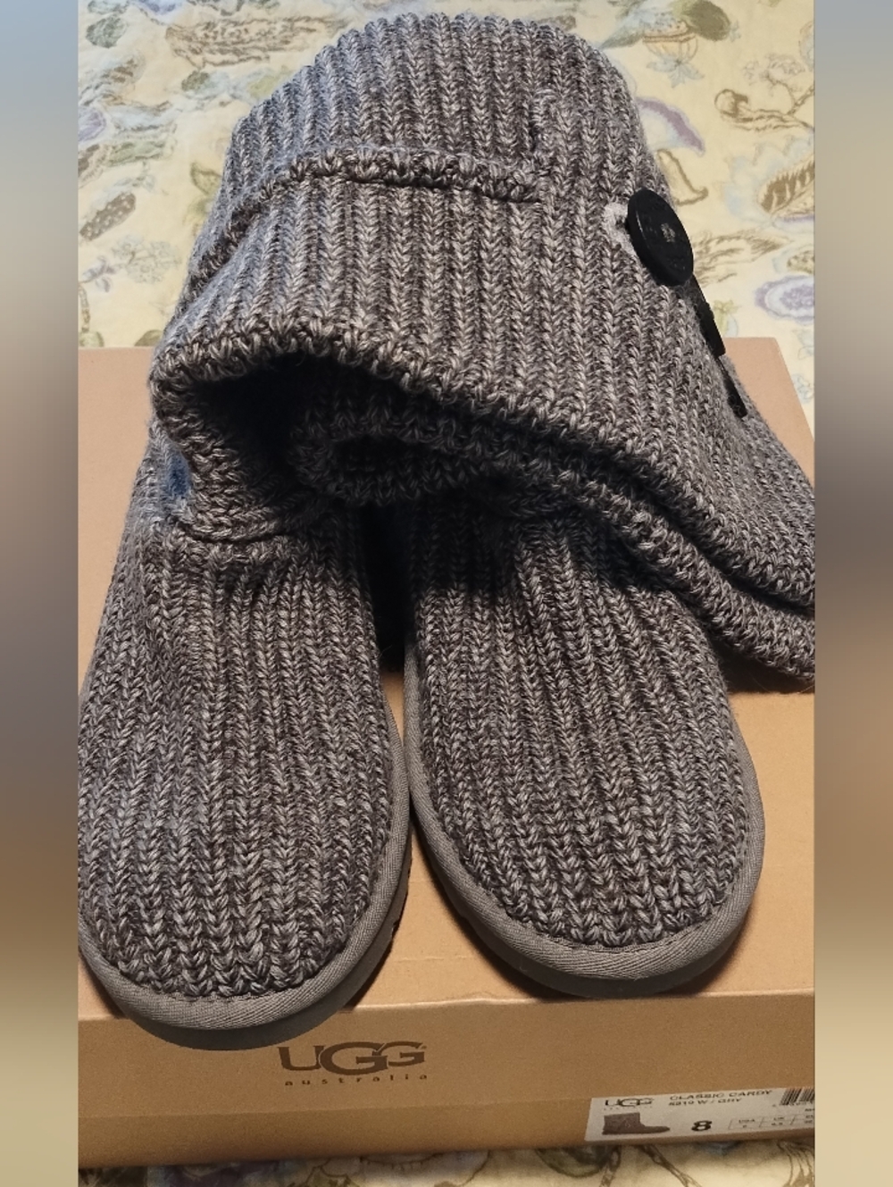 NIB UGG Cardy Gray Knit Grey Boots